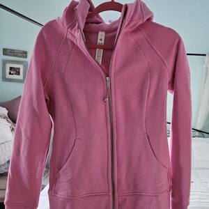 Lululemon Athletica Pink, Scuba Full Zip Hoodie, Size 8, Pink Frosting,nwot